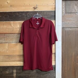 Adidas Golf Red Polo Shirt Men's Size M